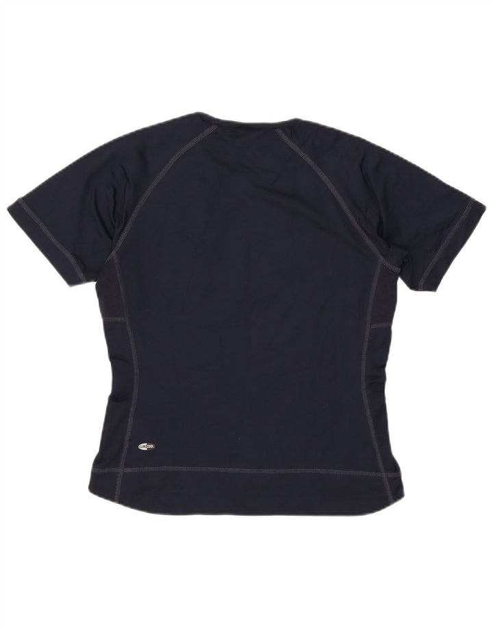 Damska koszulka Adidas Climacool Top UK 12 Średni granatowy nylon