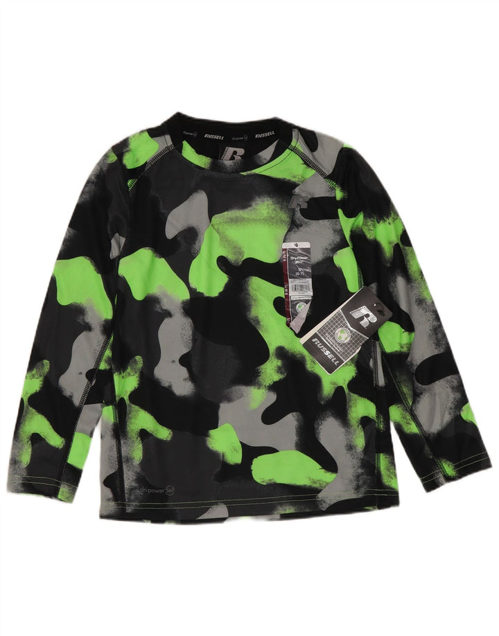 Chłopięca koszulka Russell Athletic Dri-Power z długim rękawem, 6-7 lat, mała, czarna