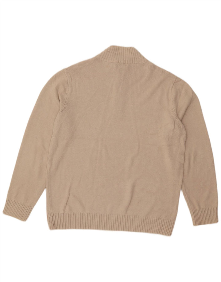 Męski sweter z zamkiem błyskawicznym Dockers, duży, z białej bawełny