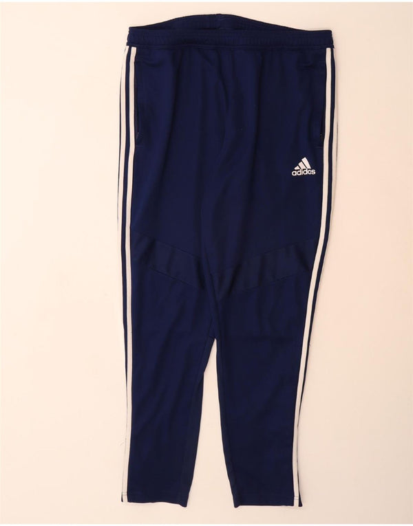 Męskie spodnie dresowe ADIDAS Aeroready XL, granatowe, poliestrowe