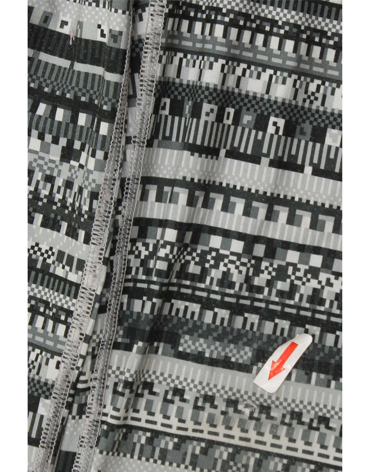 Damskie legginsy Nike Graphic UK 12, średnioszary, geometryczny poliester