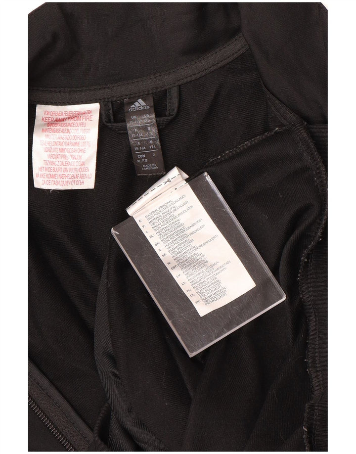 Chłopięca kurtka dresowa ADIDAS Climalite 15-16 lat, czarna, poliester