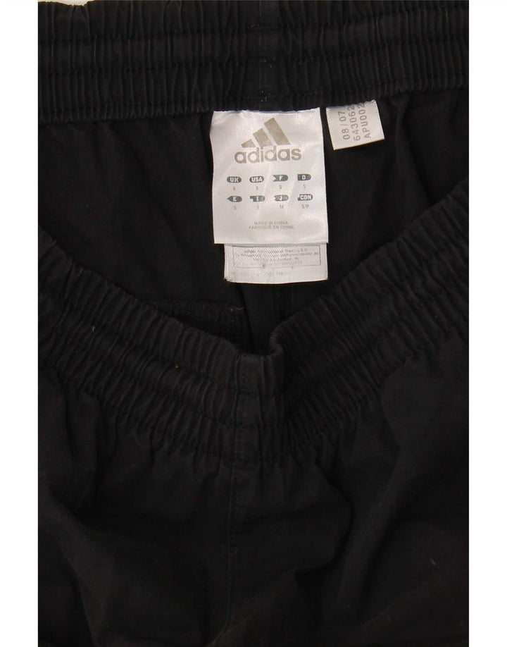 Damskie spodnie dresowe Adidas Capri UK 10, małe, czarne, poliestrowe