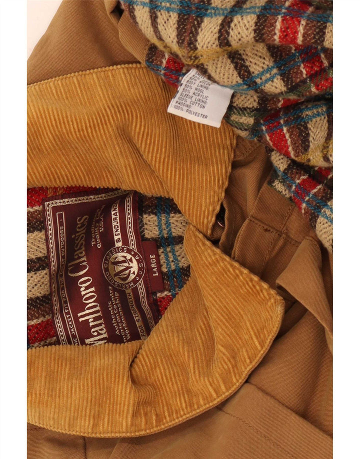 Marlboro Classics Męski płaszcz Capelet UK 40 Large Beżowa bawełna