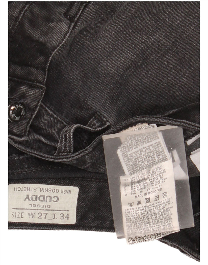 Diesel Damskie Cuddy Slim Jeans W27 L28 Czarna bawełna