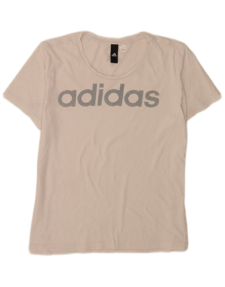 Damska koszulka Adidas Regular Graphic Top UK 12 Medium White