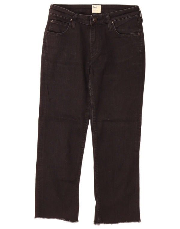 Damskie jeansy Lee Marion Straight W27 L25 Czarne bawełniane