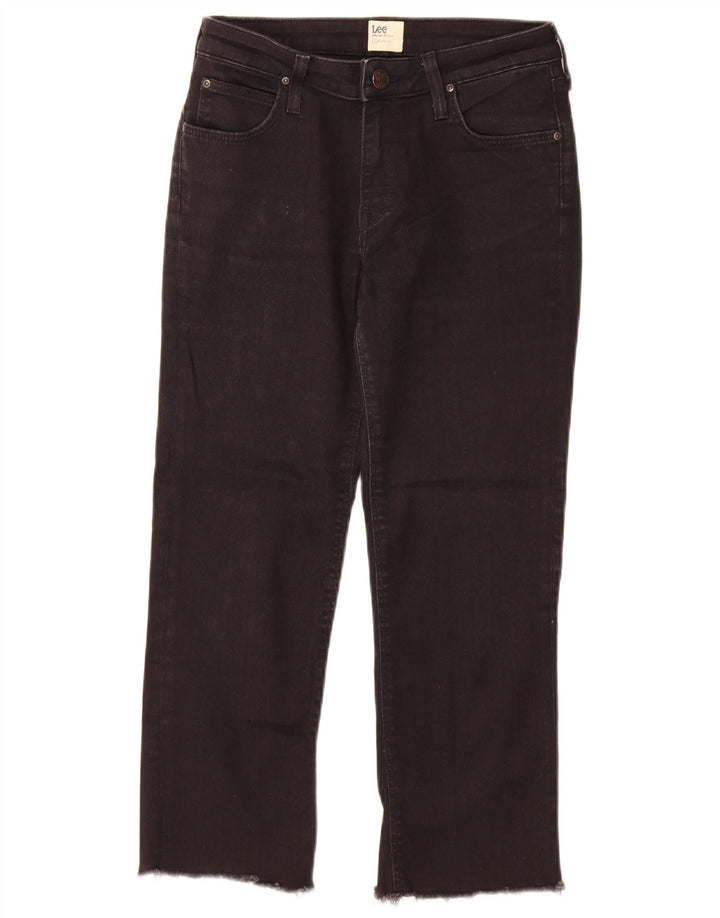 Damskie jeansy Lee Marion Straight W27 L25 Czarne bawełniane