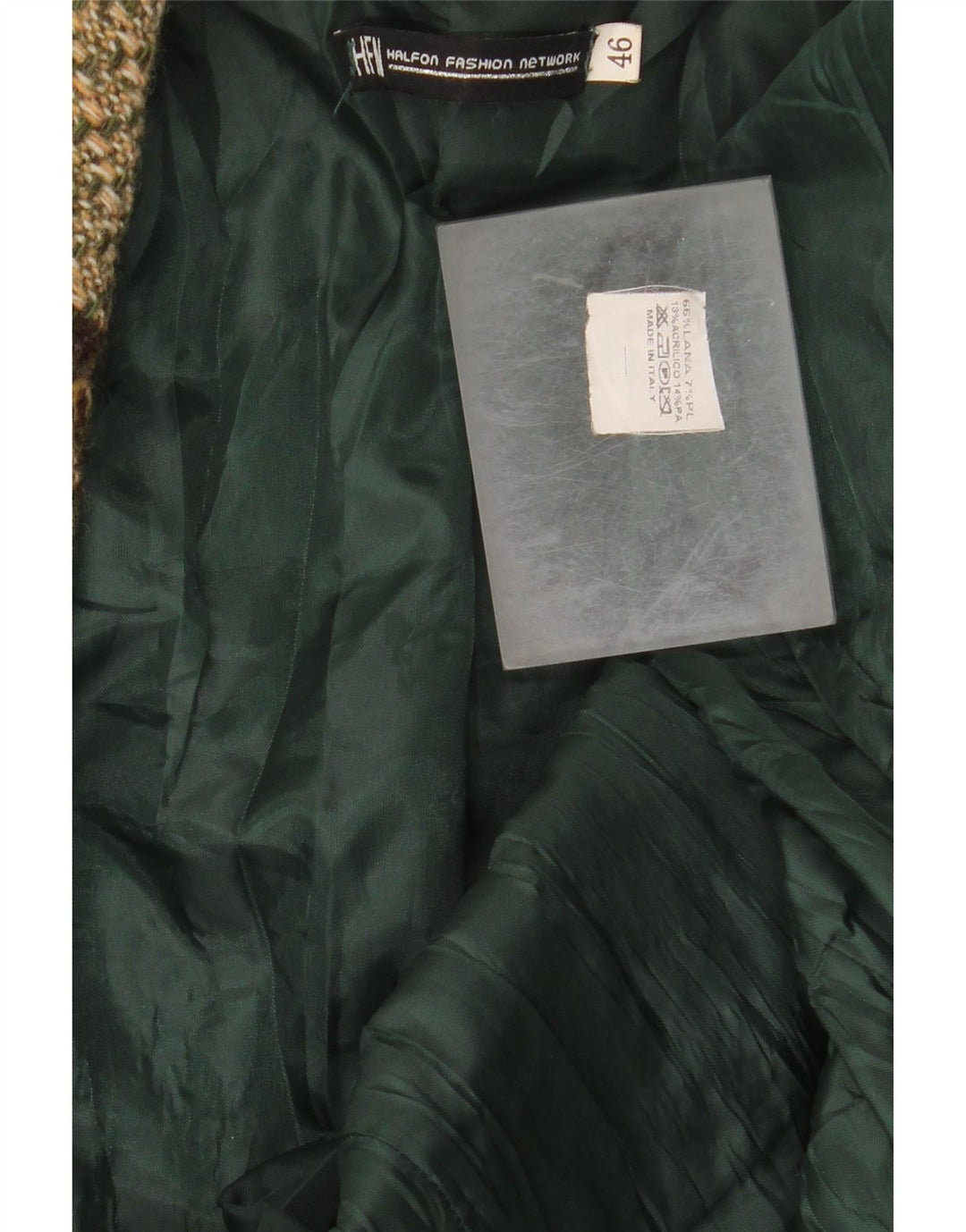 Damska marynarka HALFON zapinana na 2 guziki IT 46, duża, wielobarwna patchworkowa