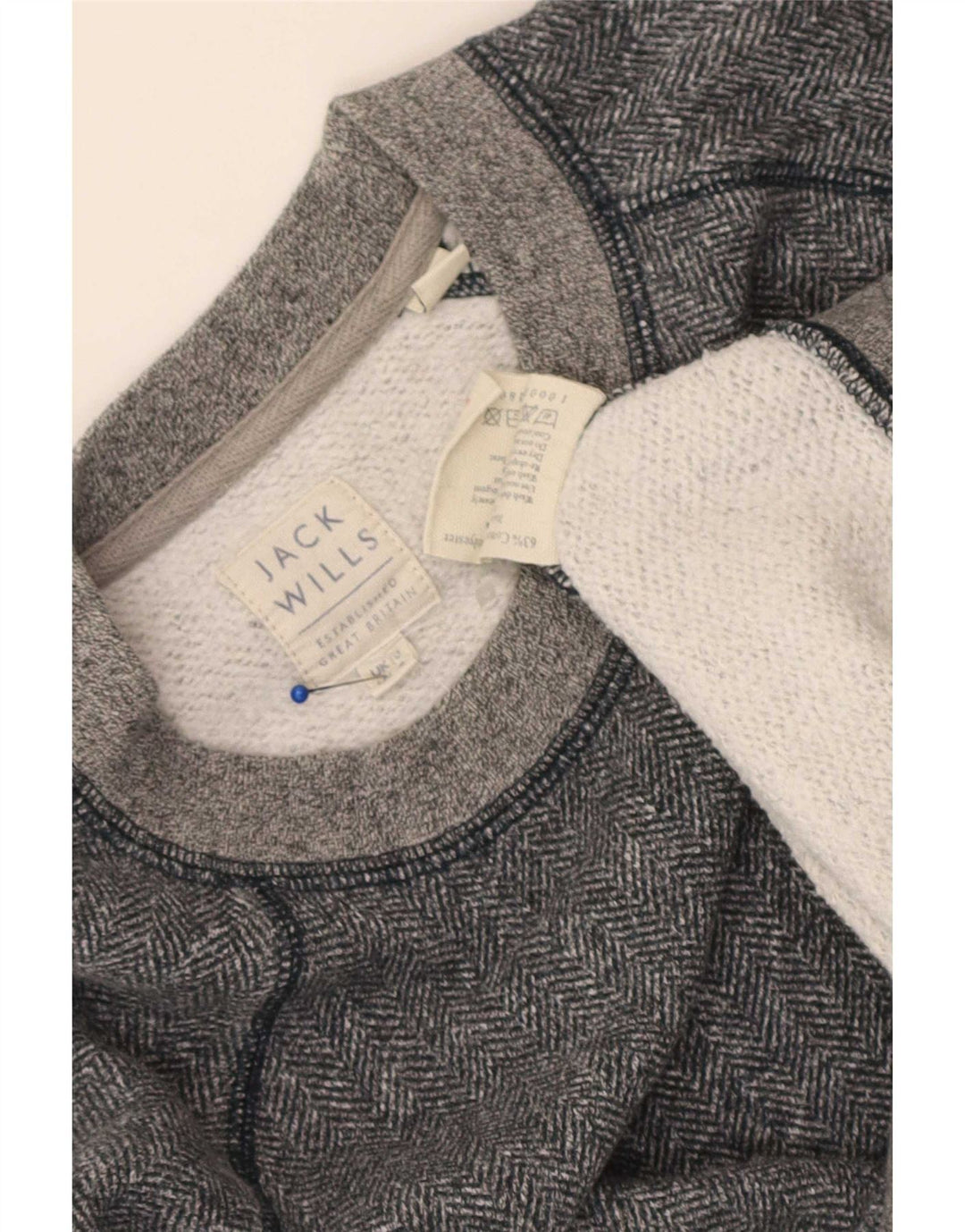 Damska bluza typu Crop Jack Wills UK 10, mała, szara jodełka