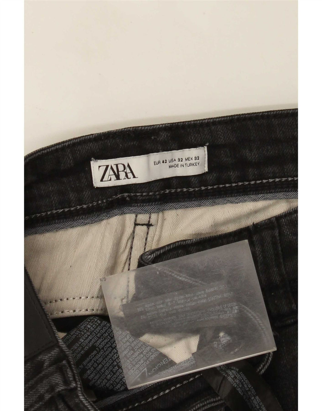 Męskie jeansy slim fit Zara EU 42 Large W32 L31 Czarna bawełna