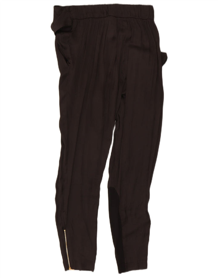 ZARA Womens Slim Casual Trousers Large W32 L27 Black Polyester