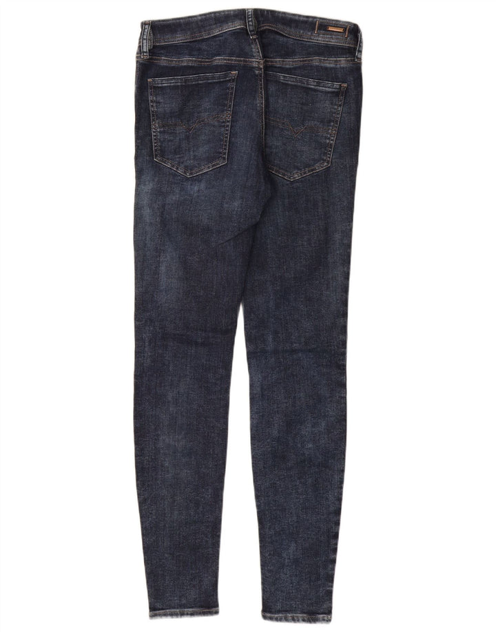 DIESEL Damskie jeansy Stickker Super Slim Skinny W30 L30 Granatowa bawełna