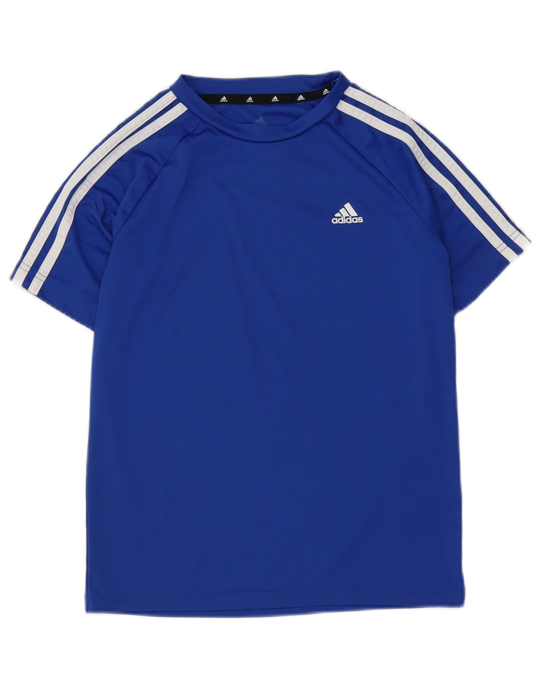 ADIDAS Boys Aeroready T-Shirt Top 11-12 Years Blue Polyester