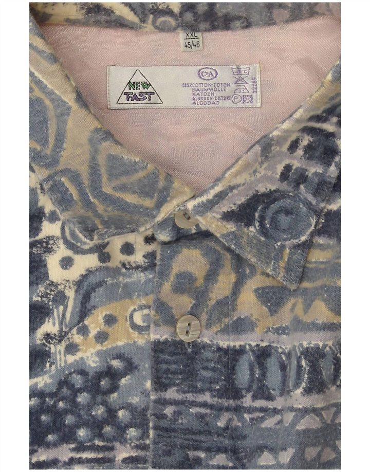 Męska koszula flanelowa C&A 2XL, niebieska, geometryczna bawełna