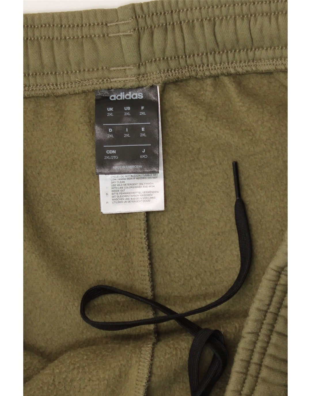 Męskie spodnie dresowe Adidas z grafiką 2XL, bawełna khaki