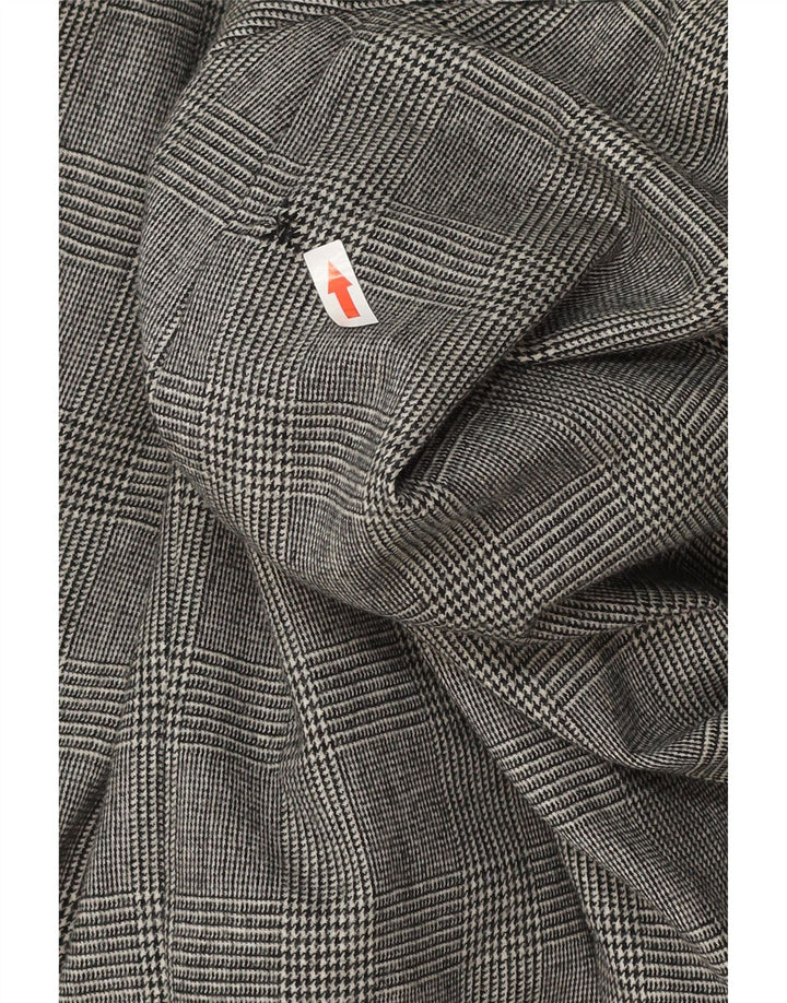 Vintage damska marynarka z długim rękawem UK 18 XL, szara pepitka