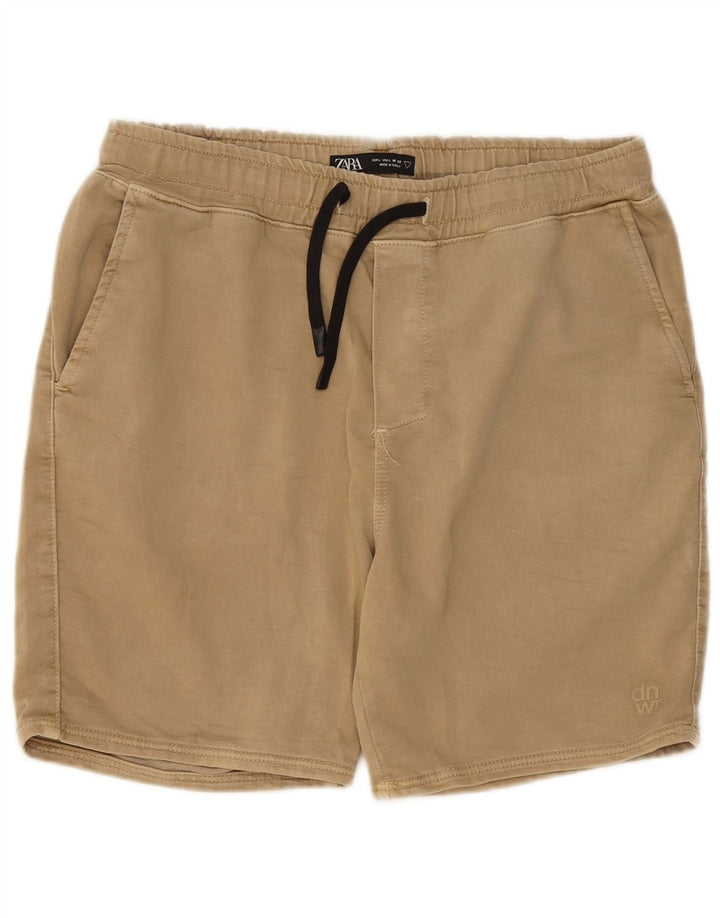 Męskie spodenki chino Zara, duże W32, beżowa bawełna