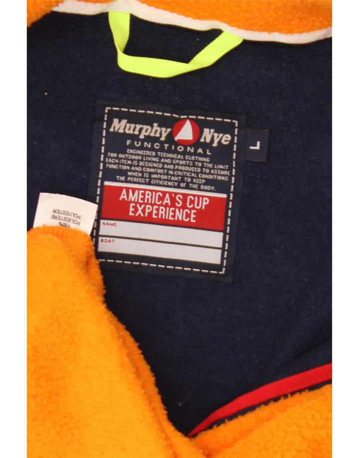 Męski sweter polarowy Murphy & Nye z grafiką, duży, wielokolorowy, z blokami kolorów