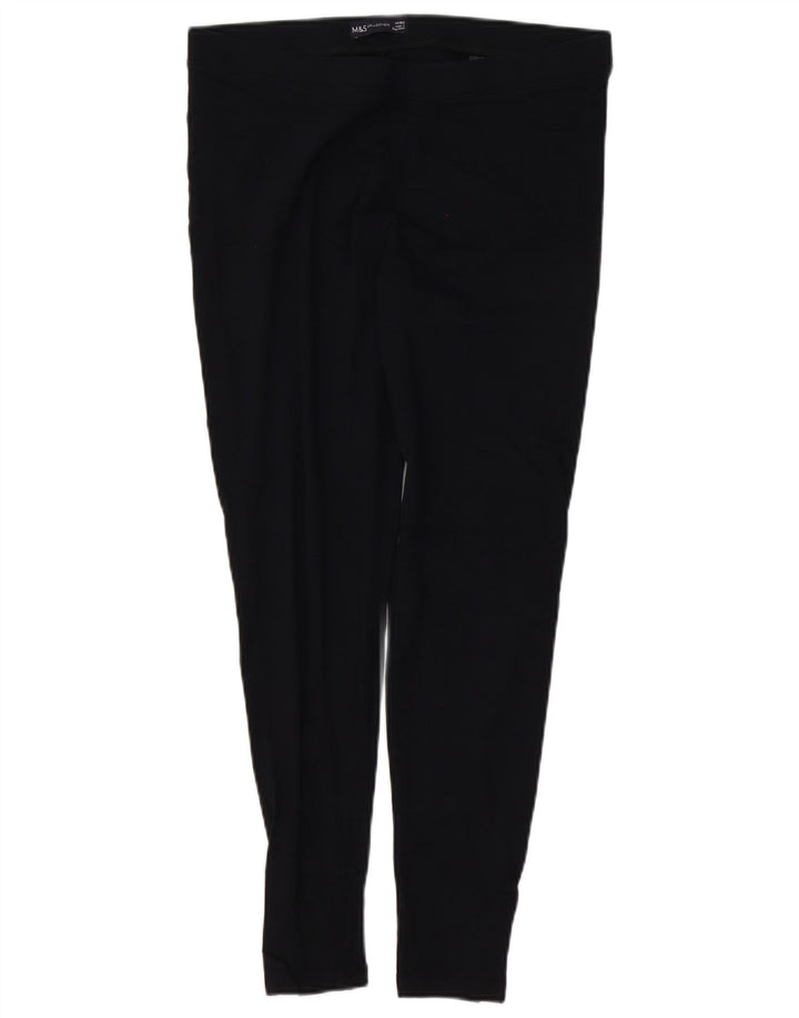 Legginsy damskie MARKS & SPENCER UK 14, duże, czarne, bawełniane