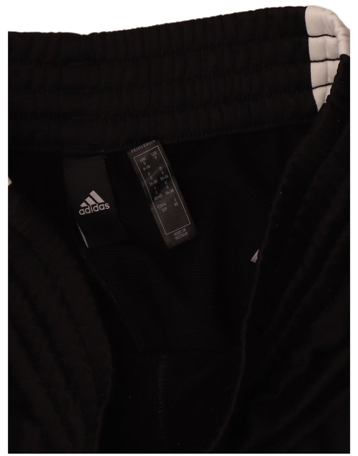 Damskie spodnie dresowe Adidas UK 10, małe, czarne, z blokami kolorów, z poliestru