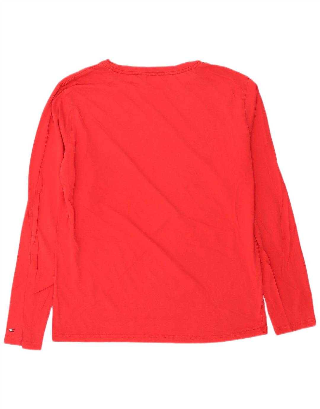 Męski top graficzny Tommy Hilfiger z długim rękawem, średni czerwony