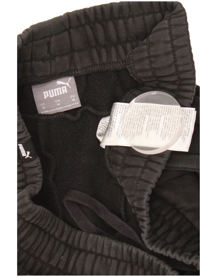 Męskie spodnie dresowe Puma Joggers, średnia czarna bawełna