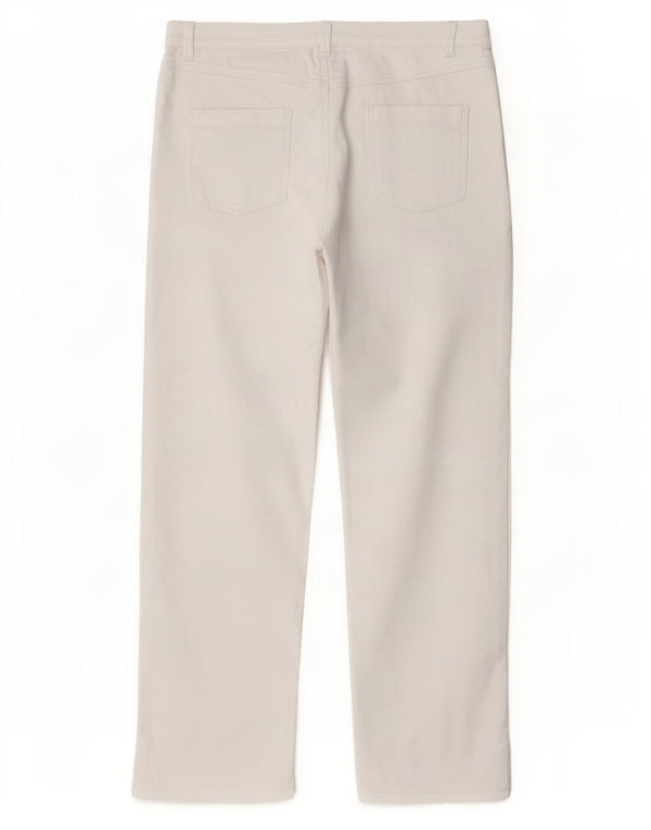 Marks & Spencer Damskie Per Una Capri Jeans UK 10 Małe W27 L21 Białe Bawełniane