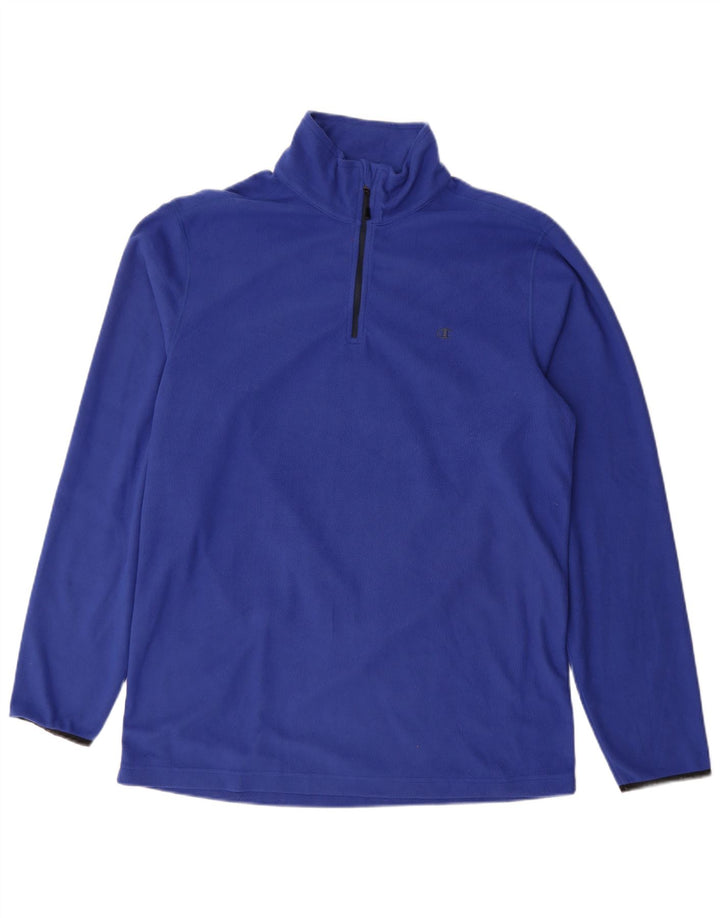 Męski sweter polarowy Champion z zamkiem błyskawicznym, 2XL, niebieski poliester