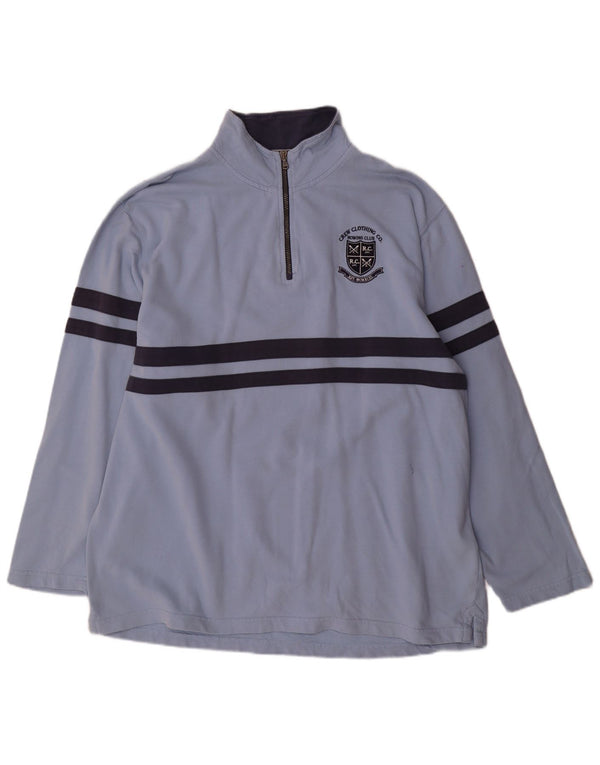 Crew Clothing Męska bluza z zamkiem błyskawicznym, 2XL, niebieska, bawełniana w bloki kolorów