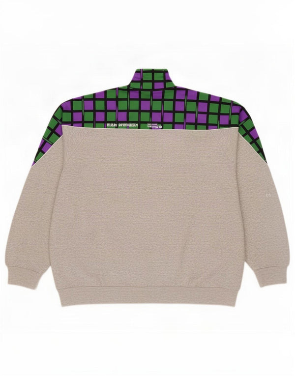 Męska bluza z kapturem w stylu vintage, zapinana na zamek, 2XL, szary, blok kolorów