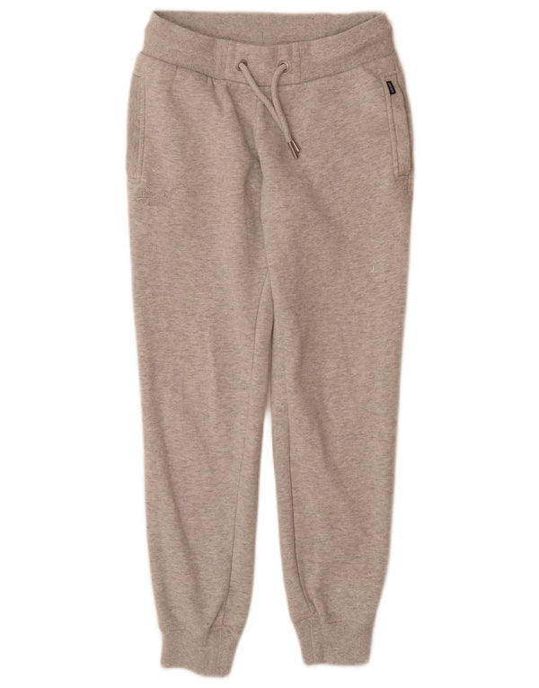Damskie spodnie dresowe Superdry Joggers UK 10 Small, szara, nakrapiana bawełna