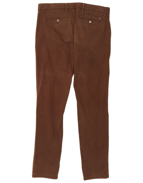 Męskie spodnie Chino Slim Tommy Hilfiger W36 L36 Brązowa bawełna