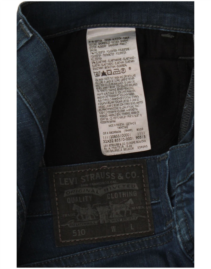 Męskie jeansy Levi's 510 Slim W32 L27 Niebieska bawełna