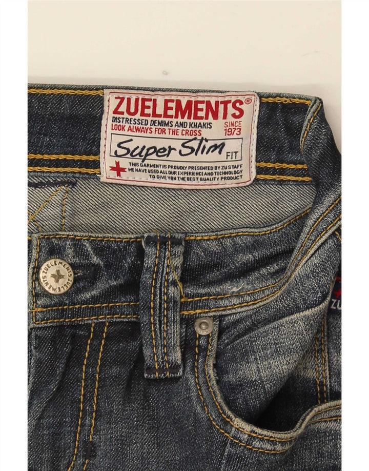 Damskie dżinsy rurki Zu Elements w trudnej sytuacji W26 L31 Niebieska bawełna