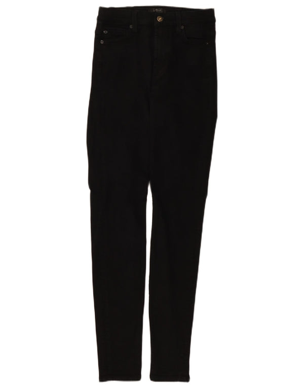 7 For All Mankind Womens Skinny Jeans  W26 L29 Black Modal