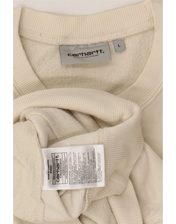 Sweter męski Carhartt, duży, beżowy, bawełniany