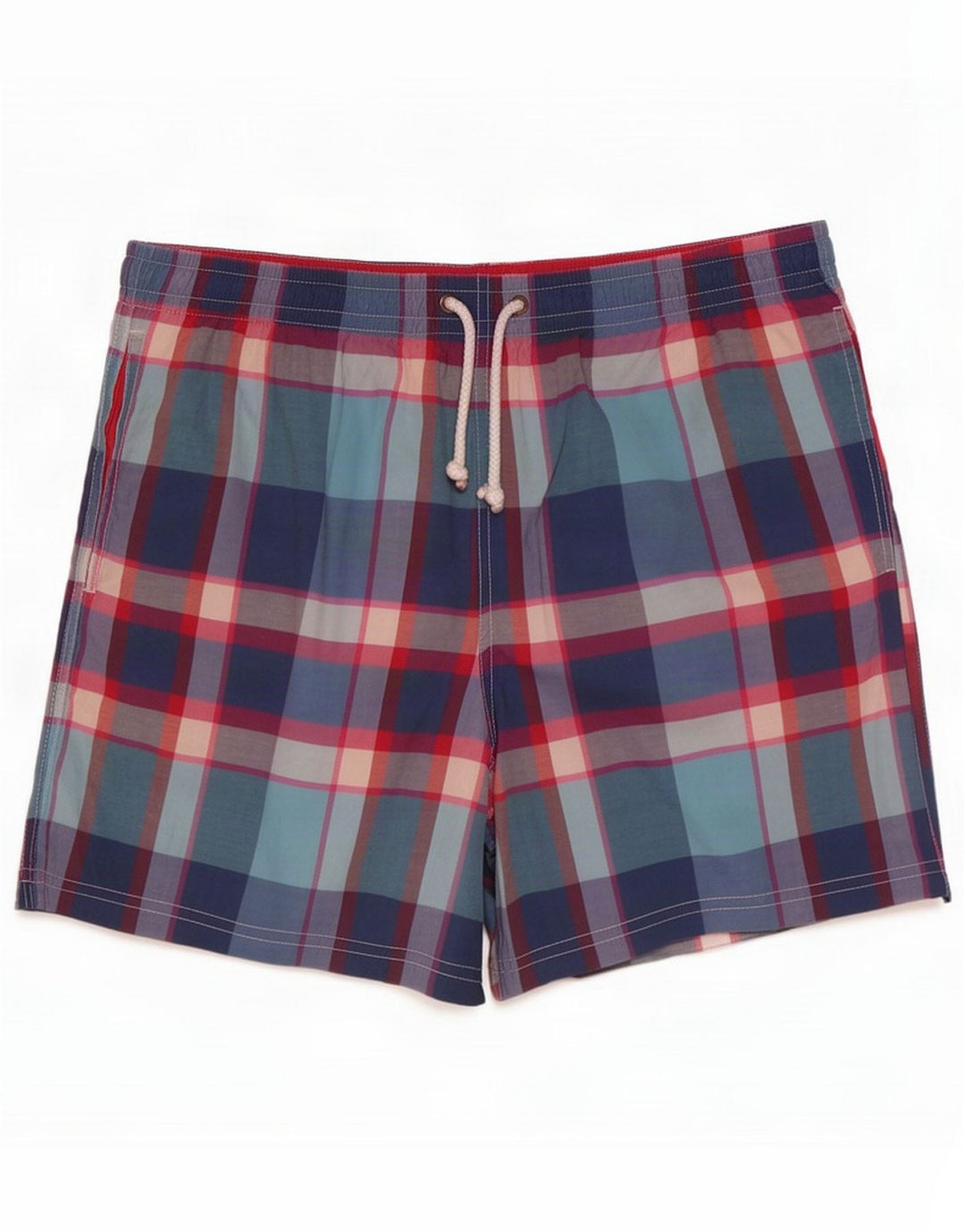 Męskie spodenki kąpielowe Massimo Dutti, duże, wielokolorowe, w kratę, poliester