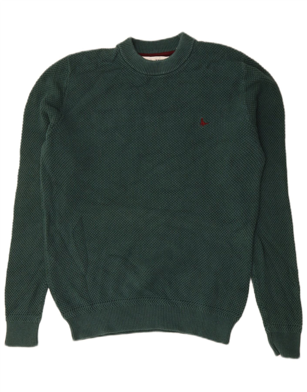 Męski sweter z okrągłym dekoltem Jack Wills, średniozielony, bawełniany