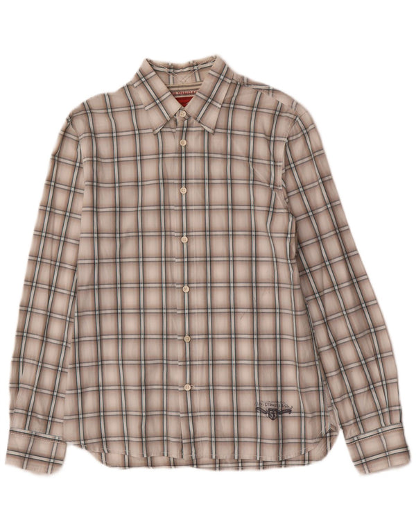 Koszula męska Levi's, mała, szara, bawełniana krata