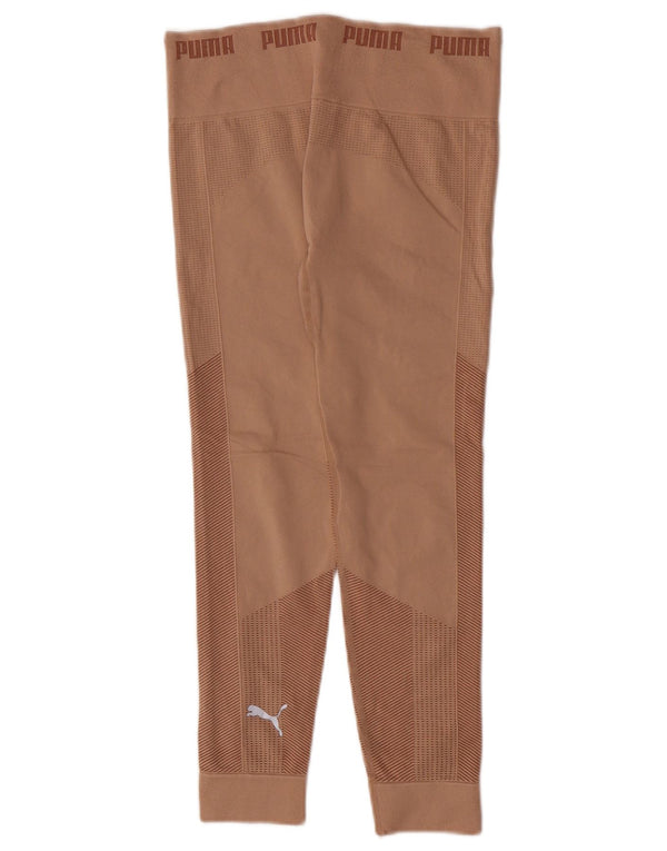 Damskie legginsy Puma Crop Graphic UK 12 Średni beżowy geometryczny nylon