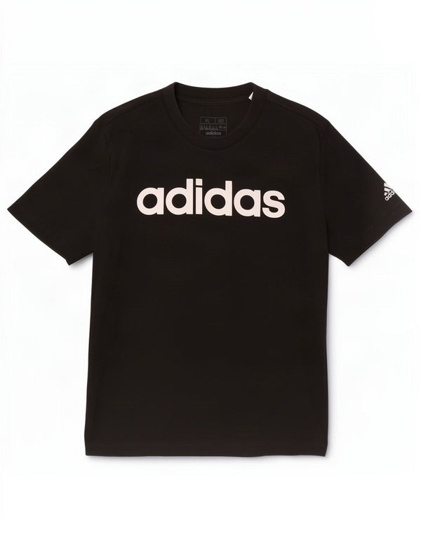 Damska koszulka Adidas Slim Fit Graphic Top UK 20/22 XL Czarna bawełna