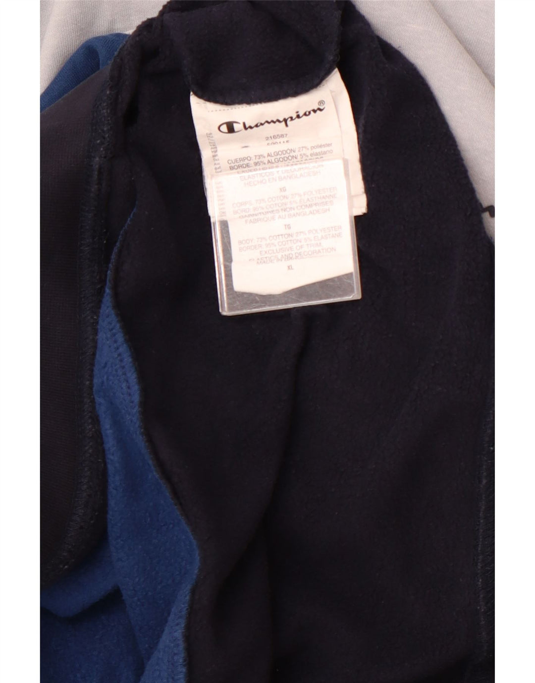 Męski sweter z kapturem CHAMPION XL, wielobarwna bawełna z blokami kolorów