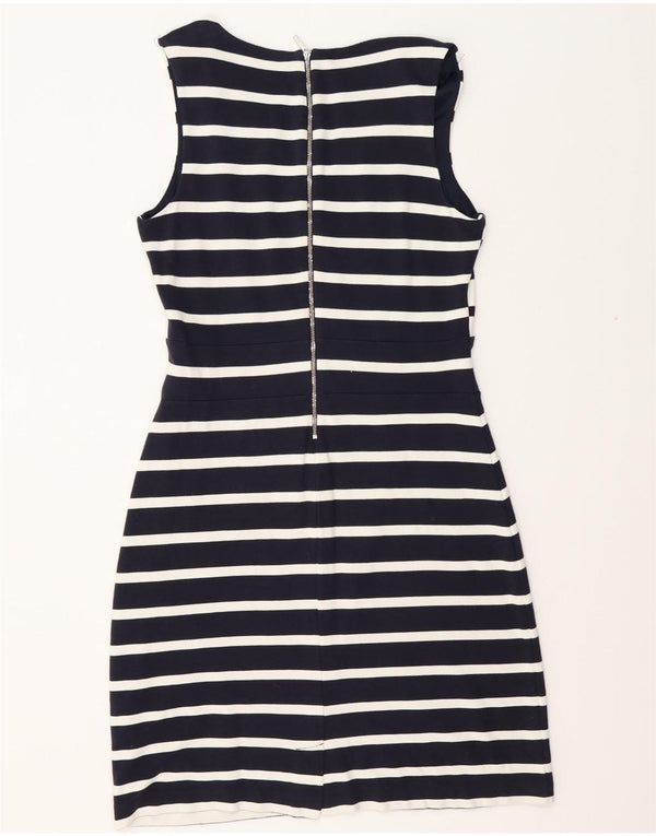 Damska sukienka płaszczowa bez rękawów TOMMY HILFIGER UK 14 w duże białe paski