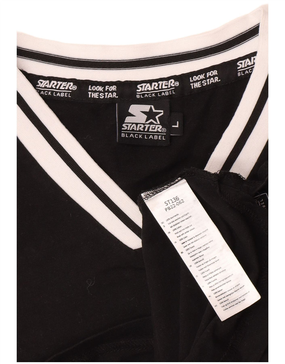 Starter Męski T-shirt BLACK LABEL, duży, czarny, bawełniany