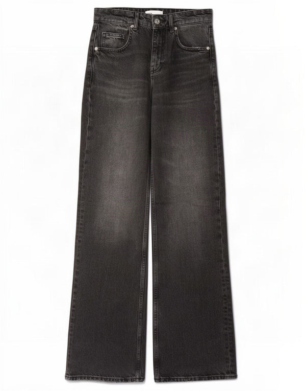 Damskie jeansy z szeroką nogawką Zara EU 32 2XS W22 L34 Szara bawełna