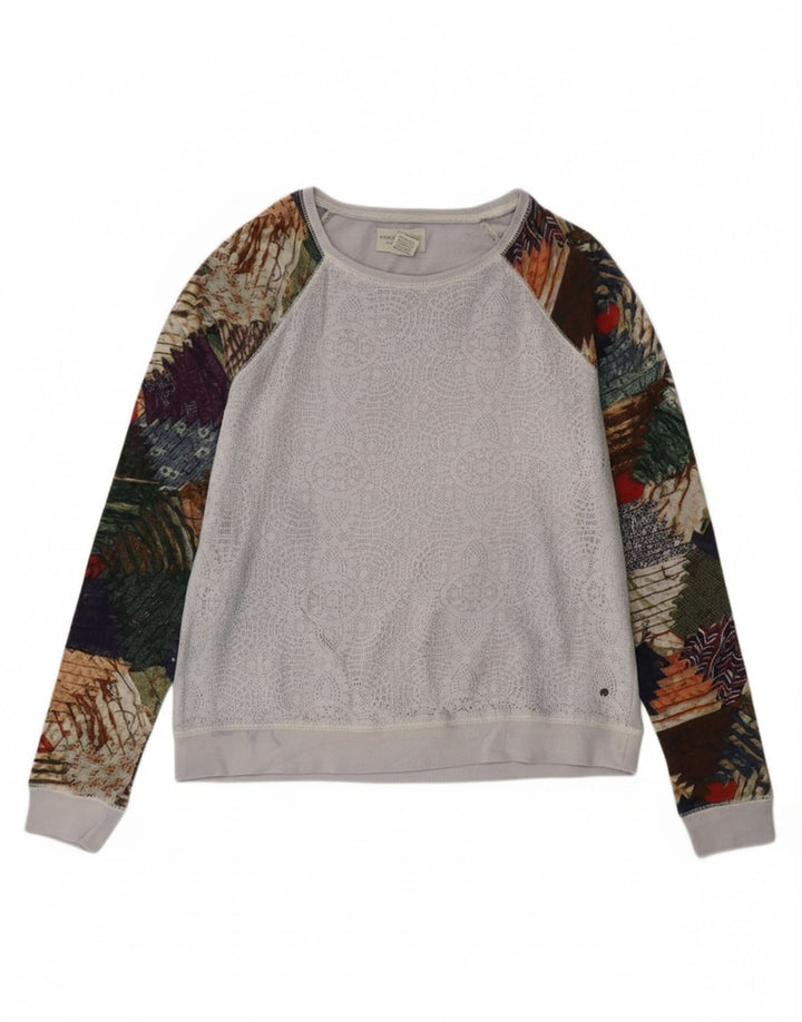 RALPH LAUREN Womens Oversized Blouse Top UK 10 Small Multicoloured