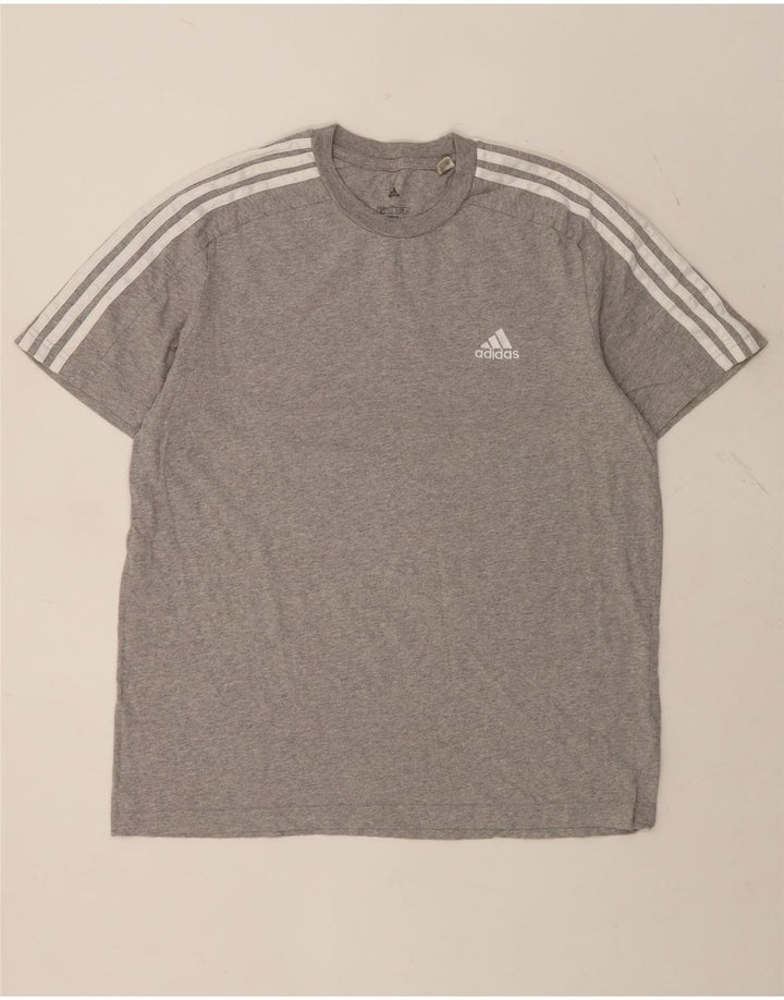 T-shirt męski ADIDAS, duży, szary, bawełniany
