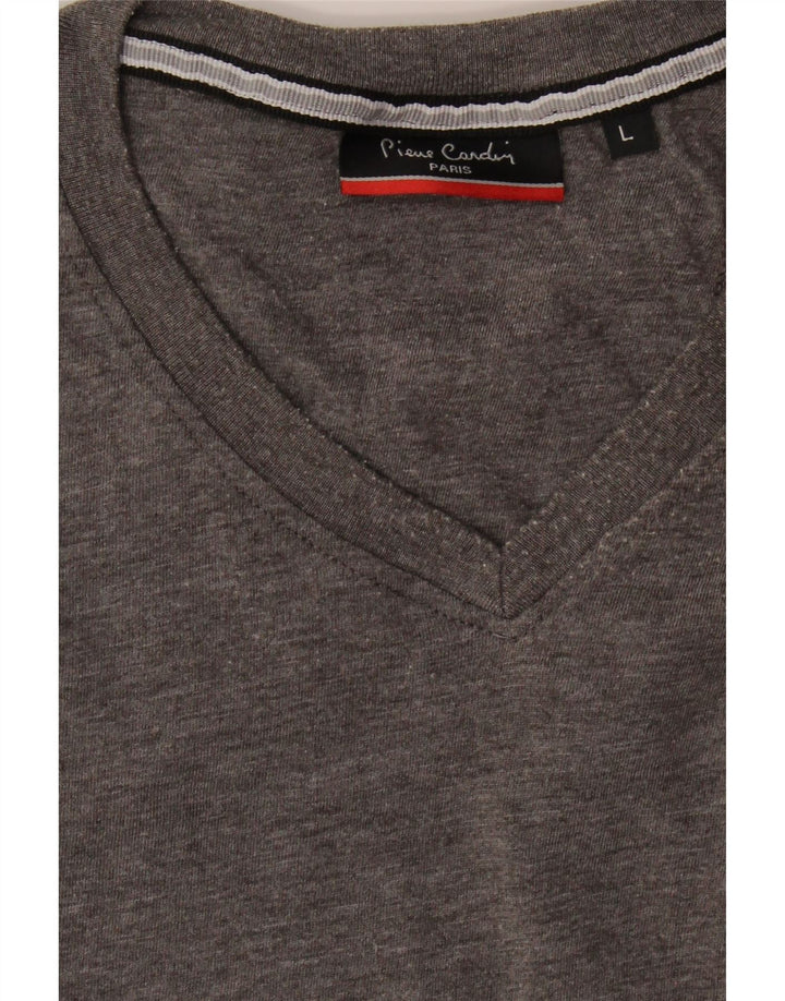 PIERRE CARDIN Mens T-Shirt Top Large Grey Polyester Vintage Pierre Cardin and Second-Hand Pierre Cardin from Messina Hembry 