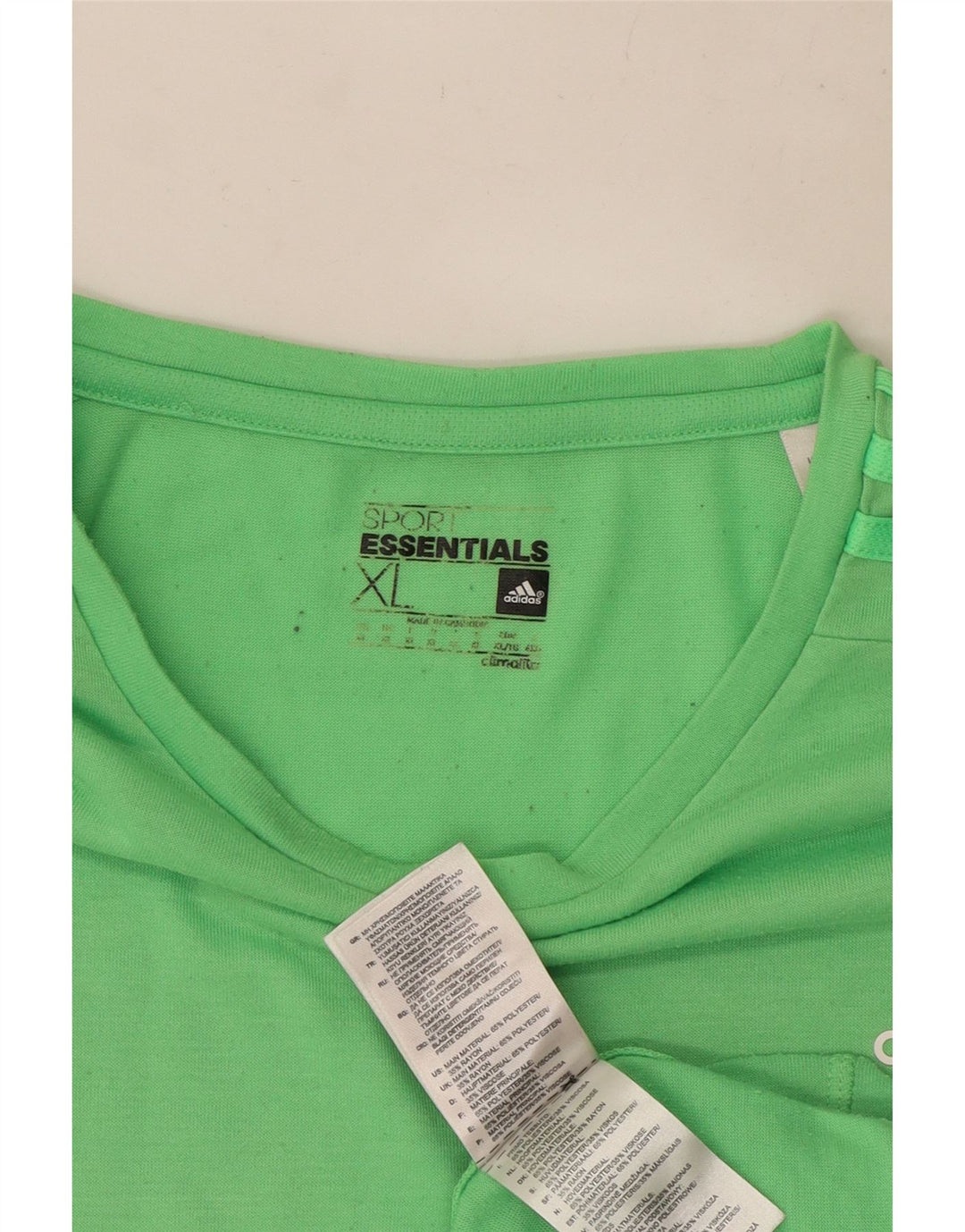 Adidas Męska koszulka Climalite Top XL Zielony poliester